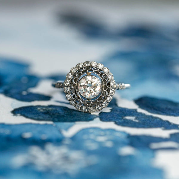 Vintage-Inspired 0.70ct Old Euro Diamond Engagement Ring | Belle Isle