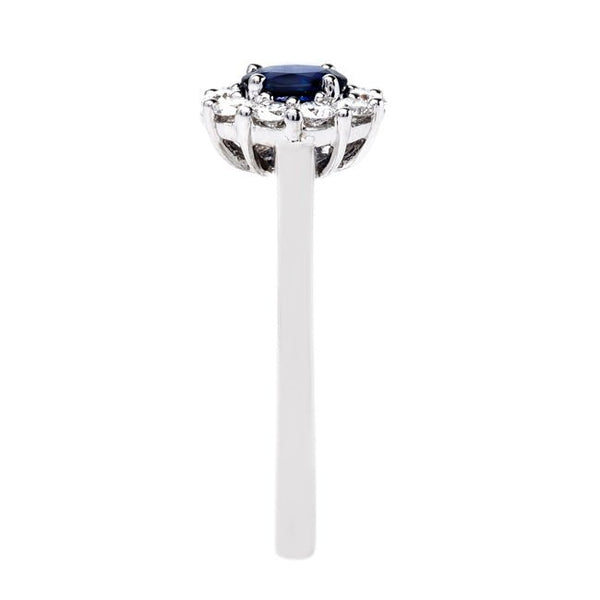 Sweet and Delicate Sapphire Halo Ring | Bellflower from Trumpet & Horn