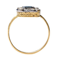 Geometric Edwardian Sapphire and Diamond Ring | Bermuda from Trumpet & Horn