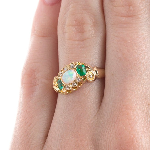 Whimsical Opal Ring with English Hallmarks | Birchcrest from Trumpet & Horn