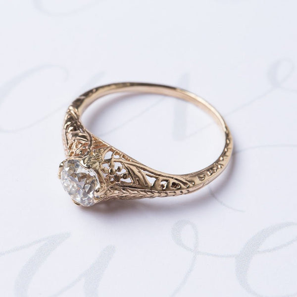 Elegant Edwardian Solitaire Ring | Blackford from Trumpet & Horn