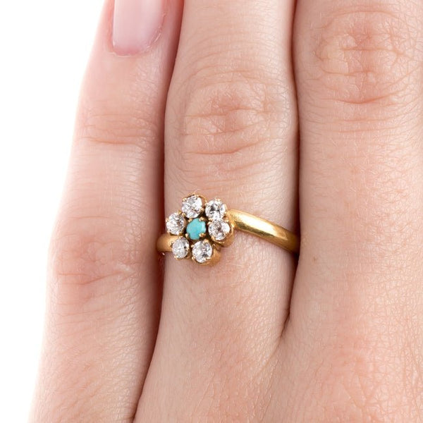 Floral Turquoise Ring | Blossom from Trumpet & Horn