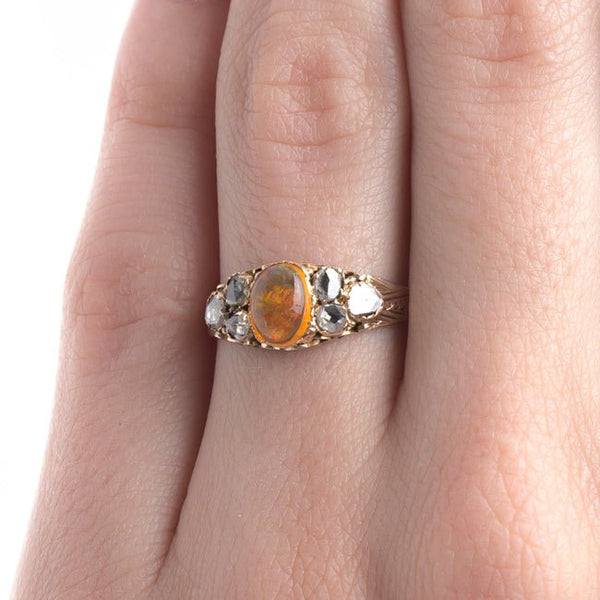 Authentic Early Victorian Era Opal Engagement Ring with English Hallmarks | Boulder Creek from Trumpet & Horn