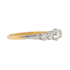 Victorian Two-Tone Five-Stone Diamond Ring with Makers Mark | Briarscourt