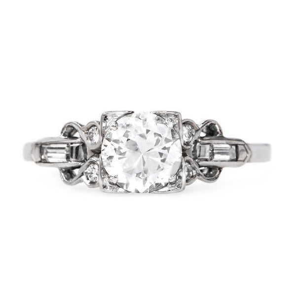 Art Deco Engagement Ring with Incredibly White Diamond | Bridgewater from Trumpet & Horn