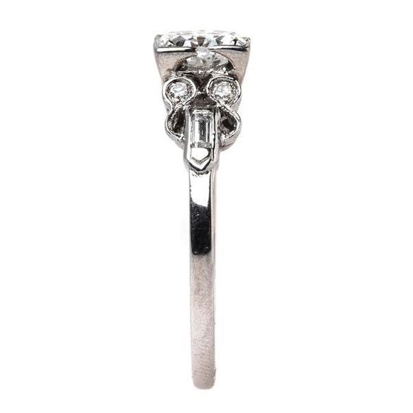 Art Deco Engagement Ring with Incredibly White Diamond | Bridgewater from Trumpet & Horn