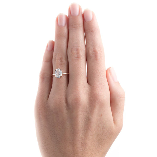 Delicate Oval Cut Solitaire Ring | Brisbane from Trumpet & Horn