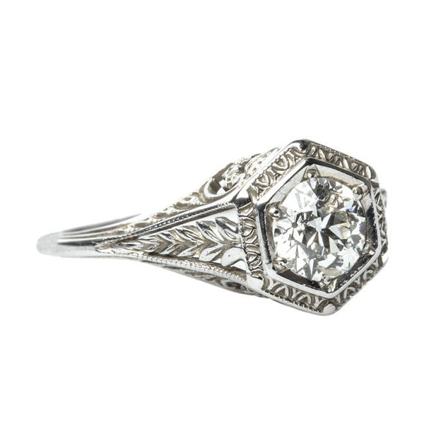 Bristlewood | Edwardian Era Engagement Ring with Old European Cut Solitaire from Trumpet & Horn 