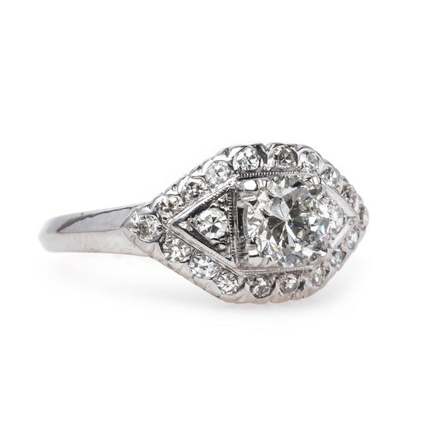 Classic Platinum and Diamond Art Deco Engagement Ring | Bromley from Trumpet & Horn