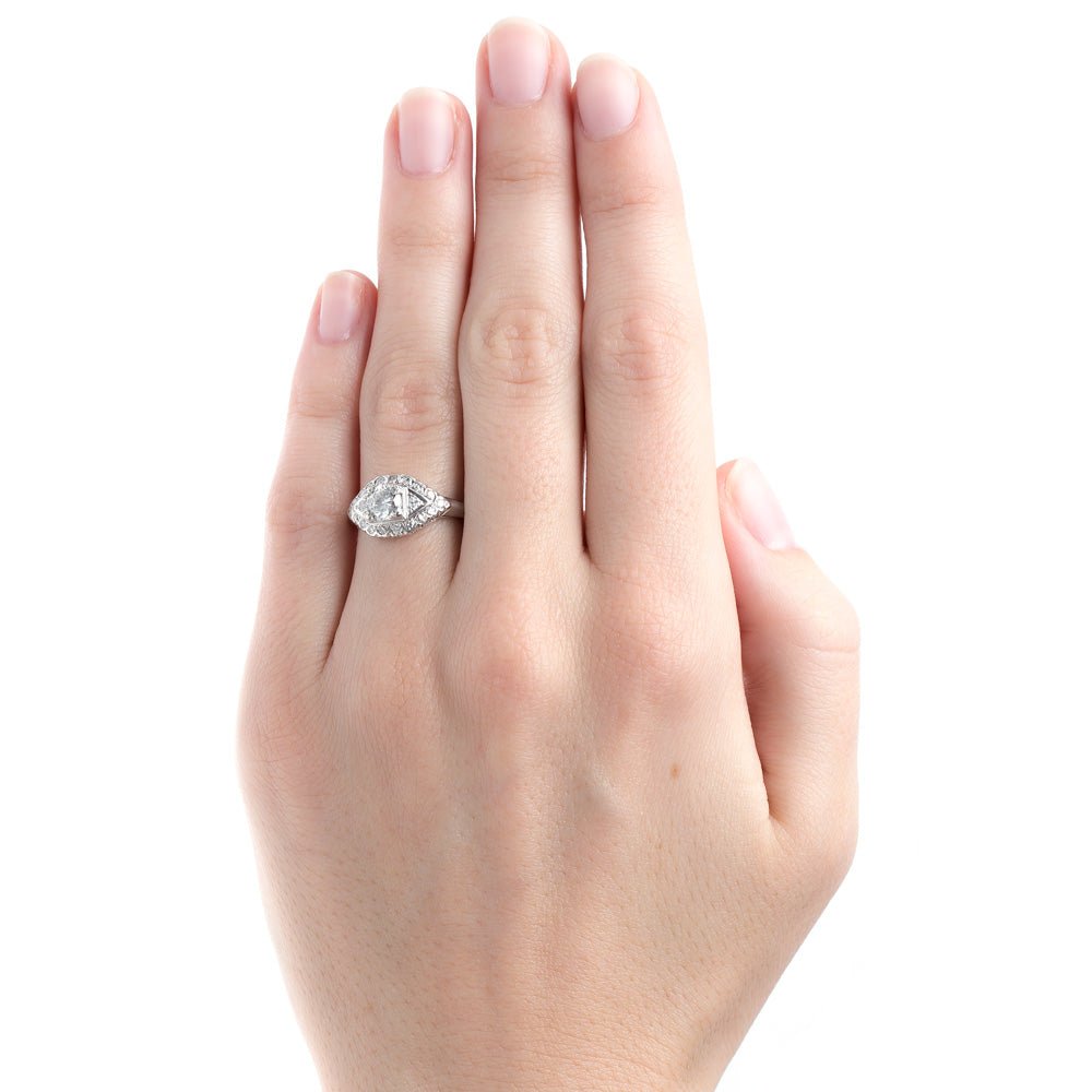 Classic Platinum and Diamond Art Deco Engagement Ring | Bromley from Trumpet & Horn