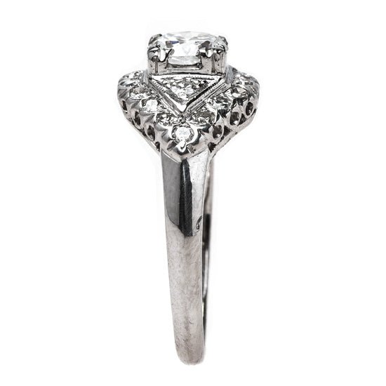 Classic Platinum and Diamond Art Deco Engagement Ring | Bromley from Trumpet & Horn