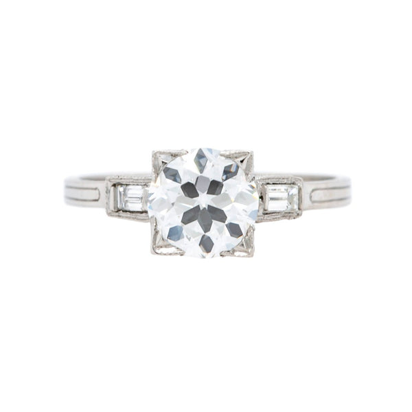 Pristine Never-Worn Art Deco Diamond Engagement Ring | Brookline Place