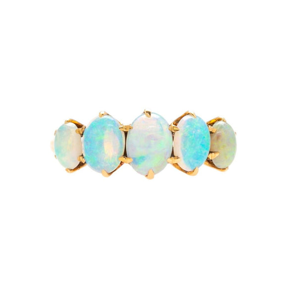 Beautiful & Colorful Antique Five-Stone Opal Ring | Essex Meadow