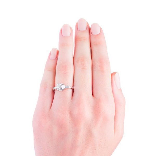 Art Deco Solitaire Diamond Engagement Wedding Ring | Camilla from Trumpet & Horn