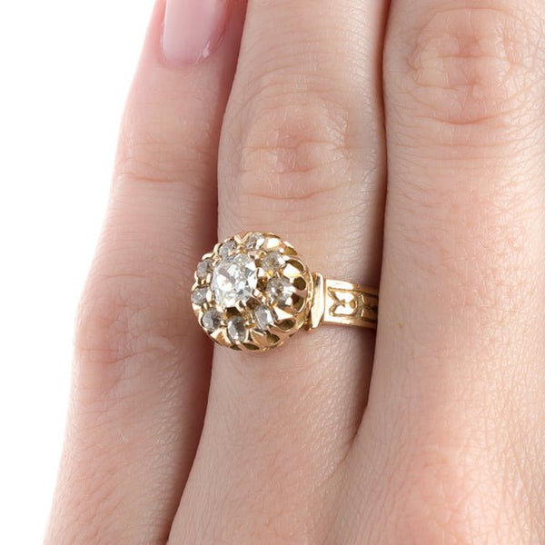 Glittering Old Mine Cut Cluster Engagement Ring | Cannes from Trumpet & Horn