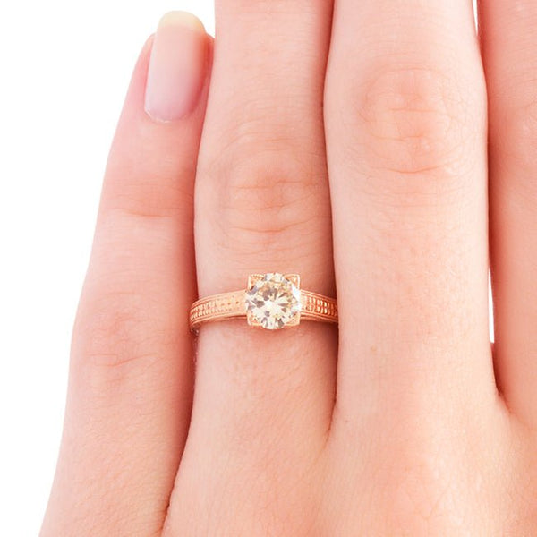 Vintage Inspired Engagement Ring | Rose Gold Engagement Ring | Cathedral II from Trumpet & Horn