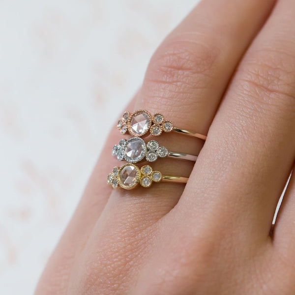Delicate Rose Cut Engagement Ring | Cayucos Rose Gold from Trumpet & Horn