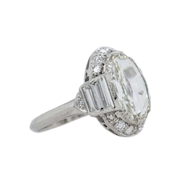 Magnificent Art Deco 3ct Oval Diamond Halo Engagement Ring | Central Park West