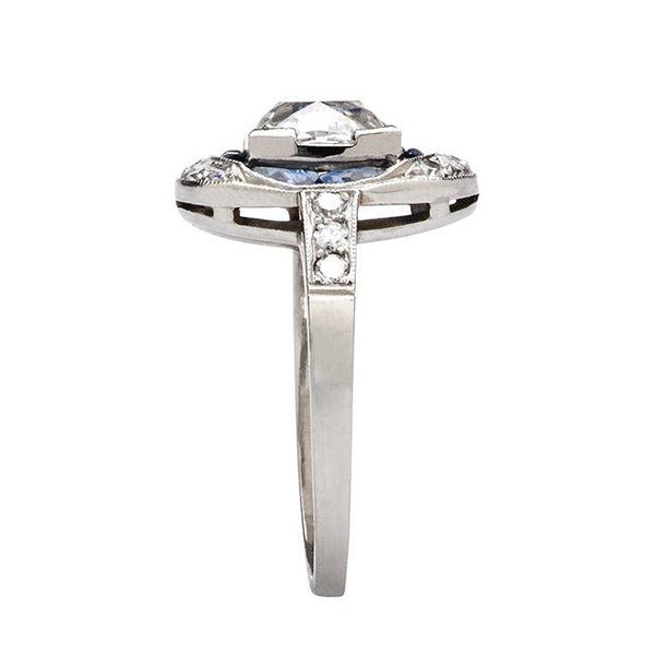 Vintage Sapphire Engagement Ring | Art Deco Sapphire Engagement Ring 