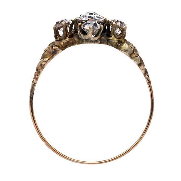 Unique Victorian Antique Ring with Old Mine Cut Diamonds | Chessington from Trumpet & Horn