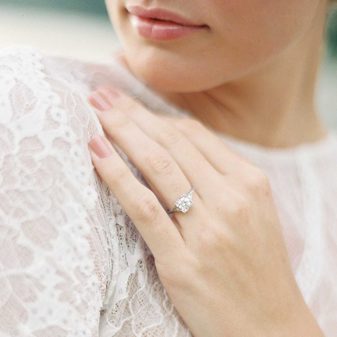 Remarkable Geometric Art Deco Engagement Ring | Photo by Christine Clark