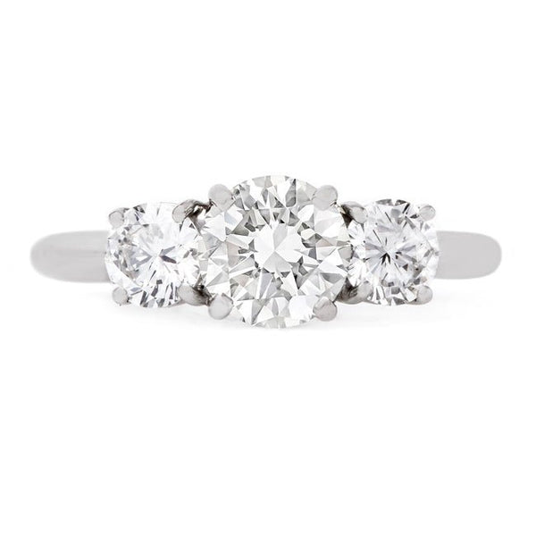 Classically Designed Modern Era Three Stone Ring | Astor Row from Trumpet & Horn