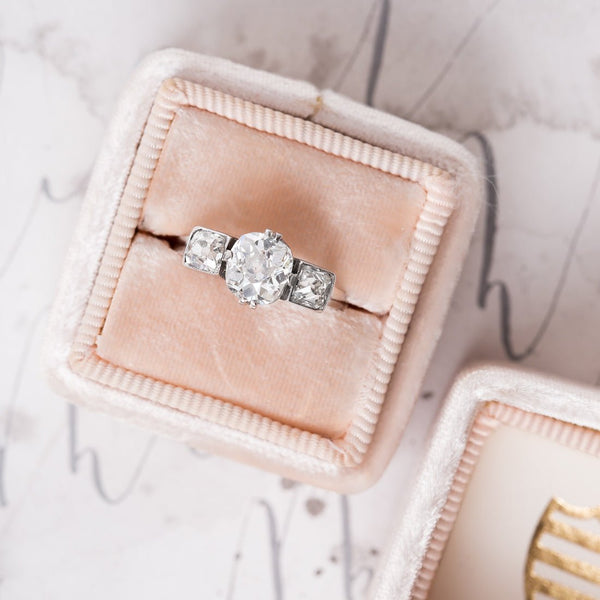 Classic Three Stone Edwardian Ring | Cobble Hill from Trumpet & Horn