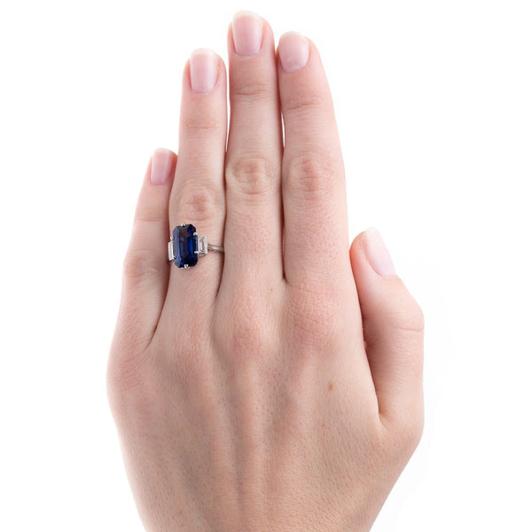 Remarkable Rectangular Sapphire Engagement Ring | Collin's Creek from Trumpet & Horn