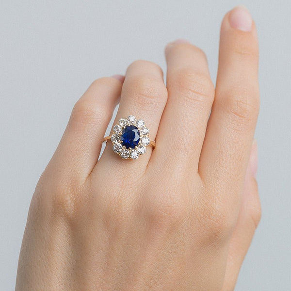 Dazzling Unheated Sapphire Victorian Engagement Ring | Cook's Bay from Trumpet & Horn