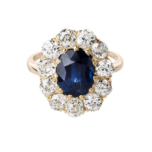 Dazzling Unheated Sapphire Victorian Engagement Ring | Cook's Bay from Trumpet & Horn