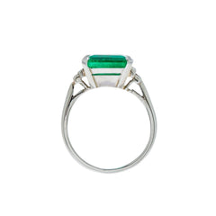Elegant 4ct+ Emerald & Diamond Engagement Ring | Copenhagen