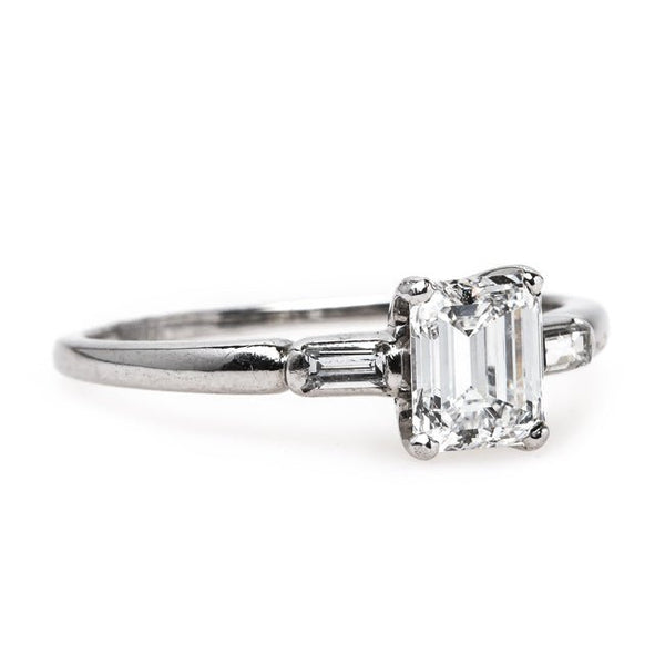 Wonderfully Classic Mid-Century Engagement Ring with Sparkling White Diamond | Covington from Trumpet & Horn