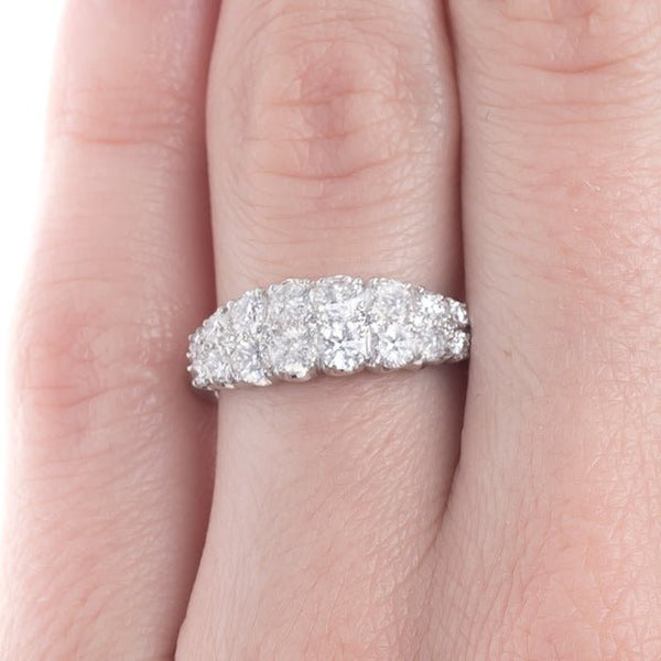 Glittering Double Band Platinum Engagement Ring | Crayford from Trumpet & Horn