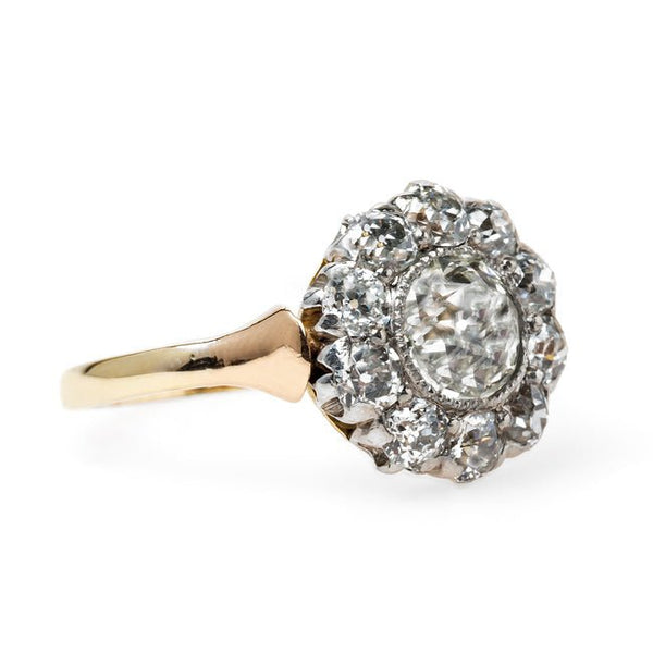 Traditional Victorian Era Diamond Cluster Halo Engagement Ring | Cromwell from Trumpet & Horn