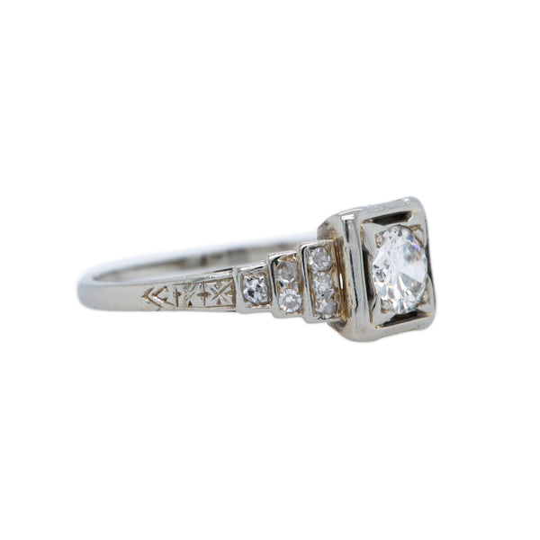 Exquisite Art Deco Vintage Diamond Engagement Ring | Darlington