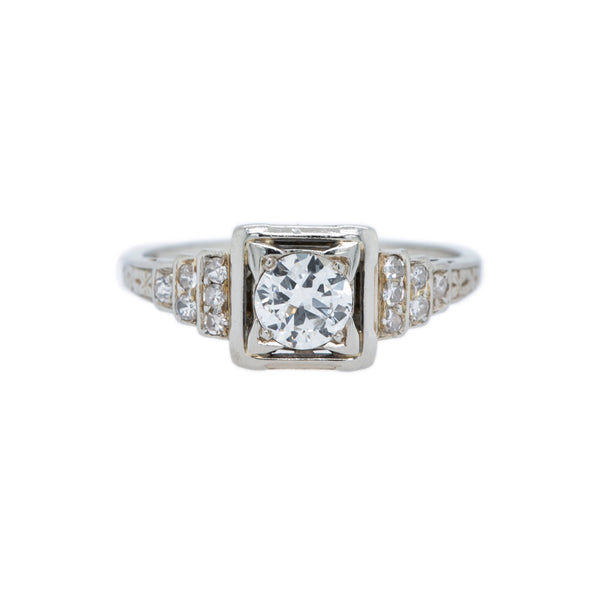 Exquisite Art Deco Vintage Diamond Engagement Ring | Darlington