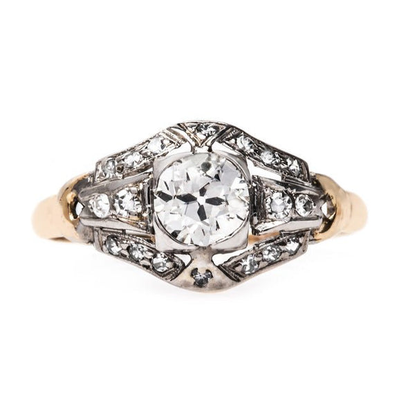 Unique Late Art Deco Engagement Ring | Dartford from Trumpet & Horn
