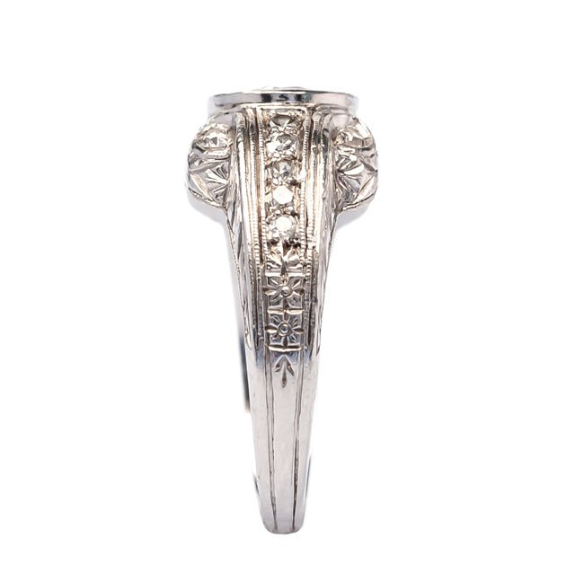 Delano vintage Art Deco diamond ring from Trumpet & Horn