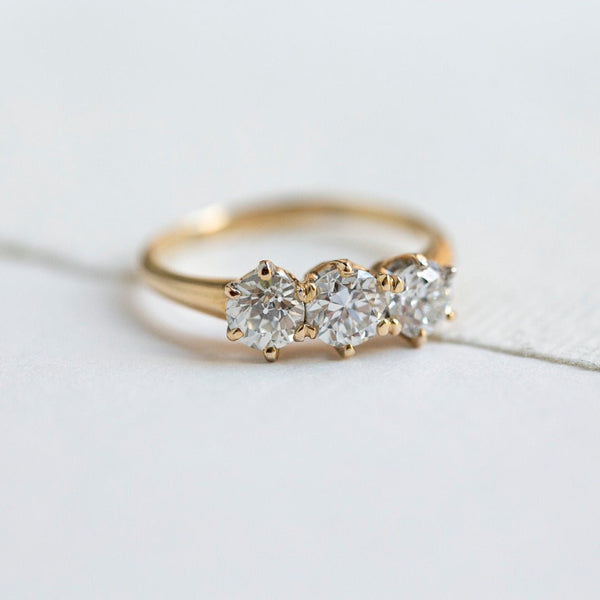 Fabulous & Symmetrical Three-Stone Victorian Diamond Ring | Desert Hill
