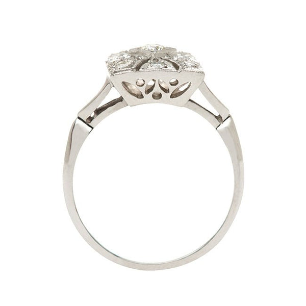 vintage geometric engagement ring