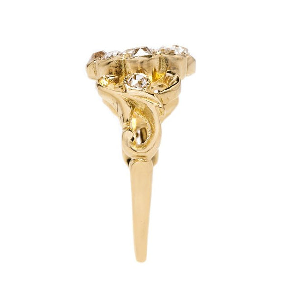 Delightful Art Nouveau Ring with Floral Motif | Doverdale from Trumpet & Horn