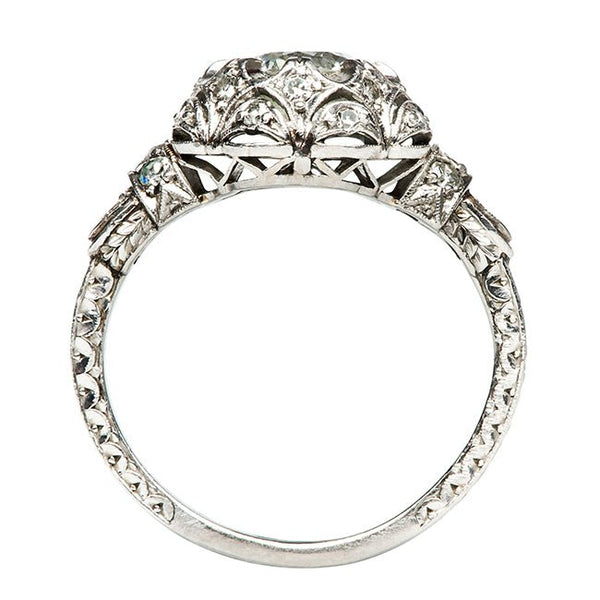 Vintage Unique Diamond Solitaire Engagement Ring