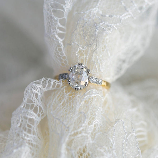 Show-stopping Handmade Vintage-Inspired Cushion Cut Diamond Engagement Ring | Empire State