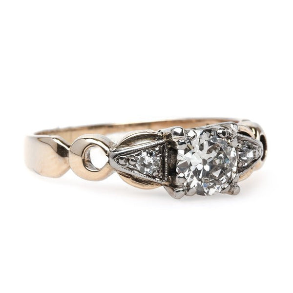 Sparkling Retro Era Engagement Ring with Old European Cut Diamonds | Excelsior from Trumpet & Horn