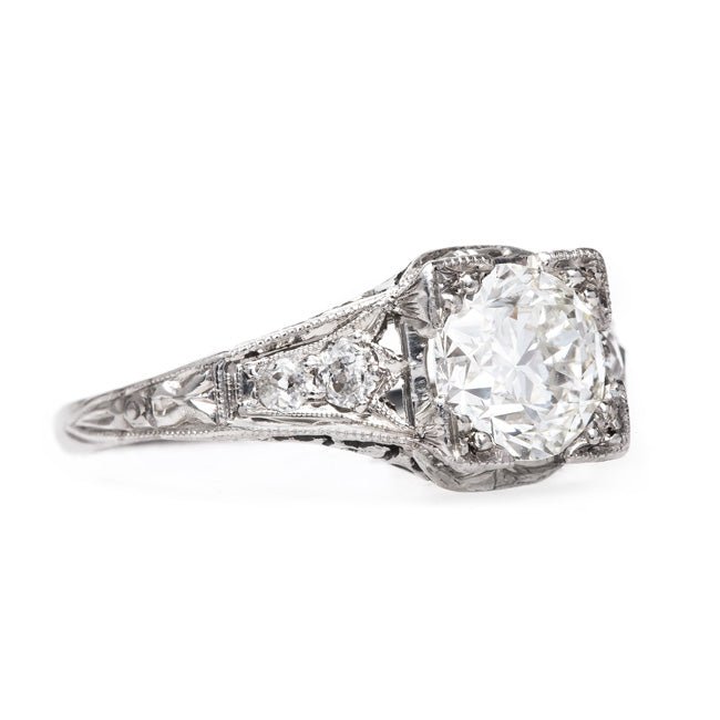 Vintage Art Deco Era Engagement Ring | Mount Rainier from Trumpet & Horn