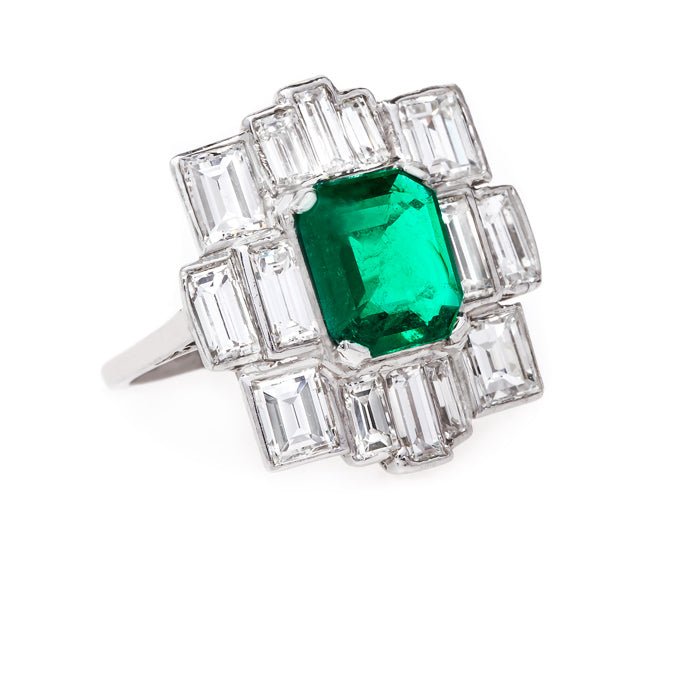 Exceptionally Unique Emerald and Diamond Ring | Fallbrook from Trumpet & Horn