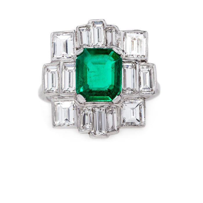 Exceptionally Unique Emerald and Diamond Ring | Fallbrook from Trumpet & Horn