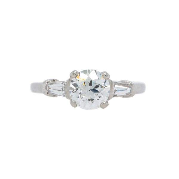 Traditional Vintage Platinum & Diamond Engagement Ring | Fallow Creek
