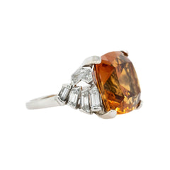 Blingy East-West Citrine & Diamond Cocktail Ring | Fauntleroy