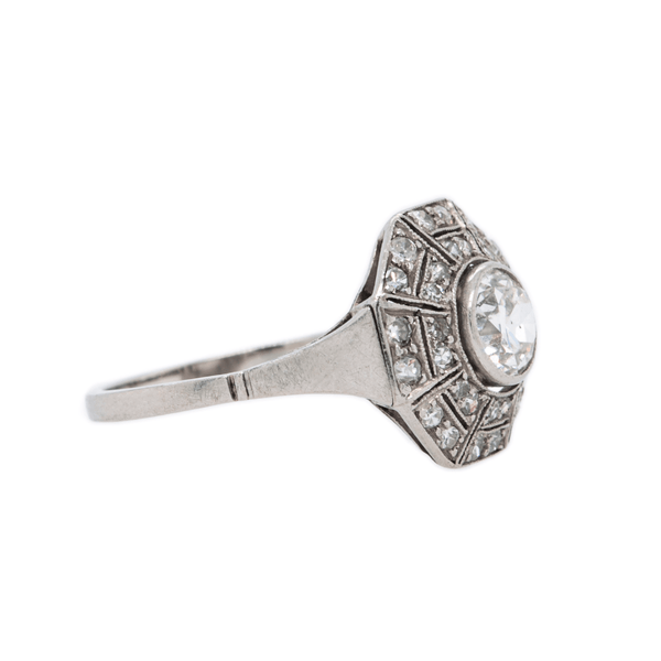 Unique Art Deco Octagonal Diamond Engagement Ring | Norwich at Trumpet & Horn